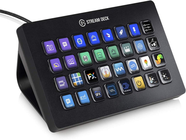 Elgato Stream Deck XL Wired USB Macro Keypad with LCD Back-Lit Key Legends Black-www.prostudioconnection.com