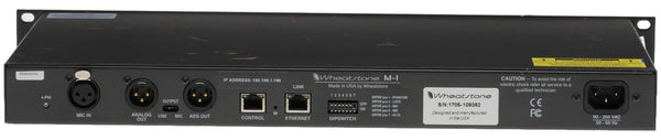 Wheatstone Vorsis M-1 AES Digital 96KHz Voice Processor Preamp Compressor M1-www.prostudioconnection.com