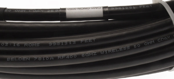 Spectracom CA01-0N0N-3100 100ft RG-8 Coax Cable 6GHz N Male RF400 Belden 7810A-www.prostudioconnection.com
