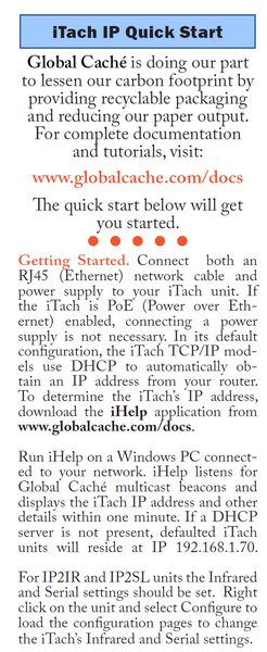 iTach IP2SL RS-232 Serial Over Ethernet TCP/IP RJ45 Converter Global Cache USED [Used]-www.prostudioconnection.com