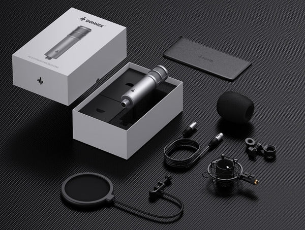 NEW Donner PO 8 Dynamic Microphone Studio/Podcasting w Mount, Screen & XLR Cable-www.prostudioconnection.com