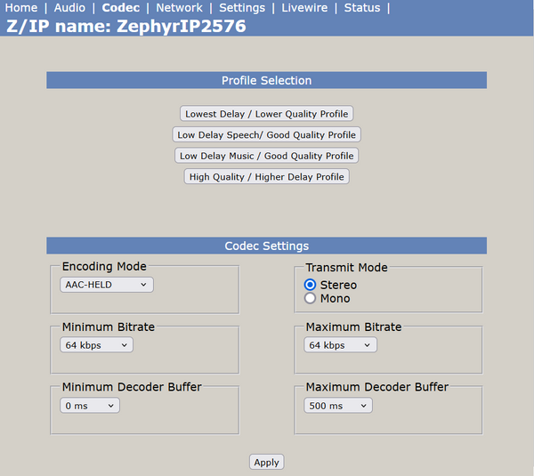 Telos Zephyr IP Audio Over IP AAC Codec Internet AES AoIP Transmission Endpoint-www.prostudioconnection.com