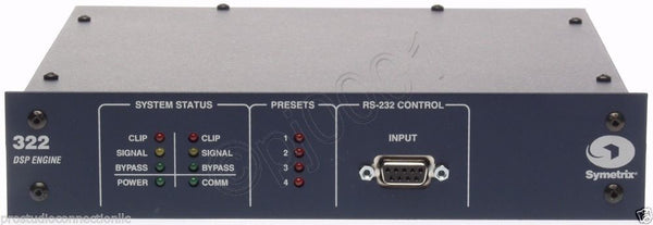 Symetrix 322 Digital Dynamics DSP Processor • New In Box ** NO POWER SUPPLY **-www.prostudioconnection.com