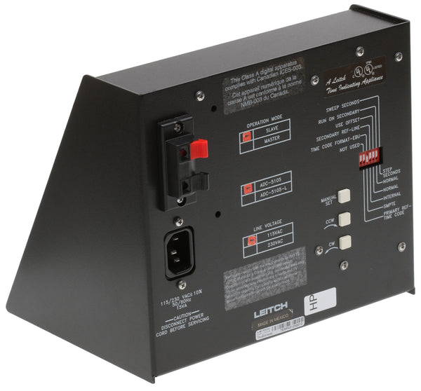 Leitch ADC-5105 5" Studio Analog Desktop Clock SMPTE EBU Timecode Sweep Second-www.prostudioconnection.com