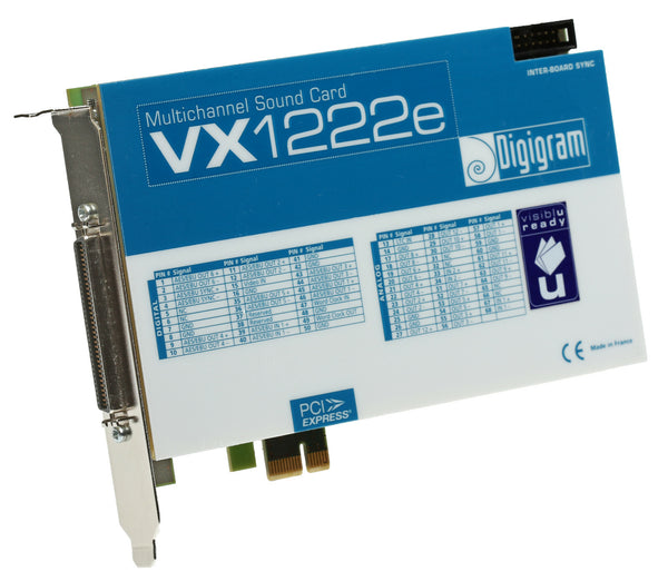 NEW Digigram VX1222e 12 Channel AES Digital/Analog 192kHz Broadcast Sound Card-www.prostudioconnection.com