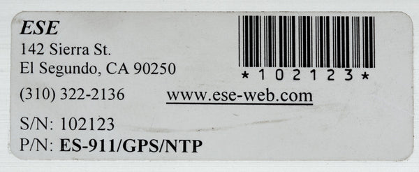 ESE ES-911 NTP GPS Network Time Server TC90 IRIG-B Serial Timecode LED Clock-www.prostudioconnection.com