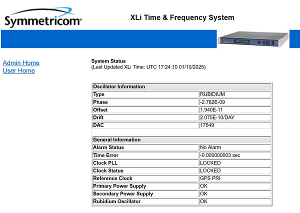 Symmetricom XLi Rubidium UPGRADED GPS 10MHz Oscillator NTP Time Server LOADED!!-www.prostudioconnection.com