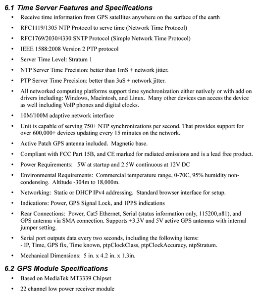 TimeMachines TM2000A GPS OCXO Disciplined PTP NTP Network Time Server w/ Antenna-www.prostudioconnection.com