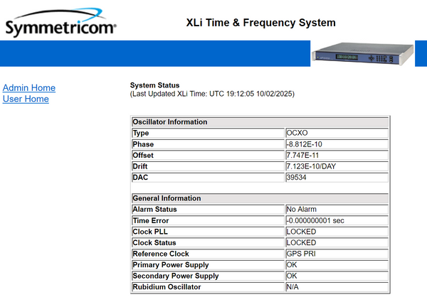 Symmetricom XLi OCXO UPGRADED GPS 10MHz LPN Oscillator NTP Time Server IRIG-B-www.prostudioconnection.com