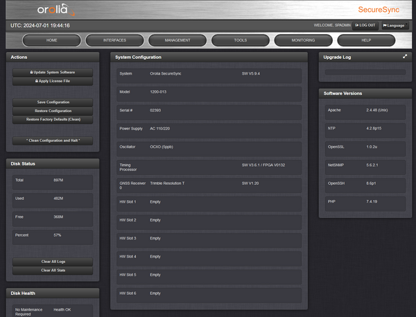 Spectracom SecureSync 013 OCXO NTP Network Time Server GPS 10MHz Oscillator [Used]-www.prostudioconnection.com