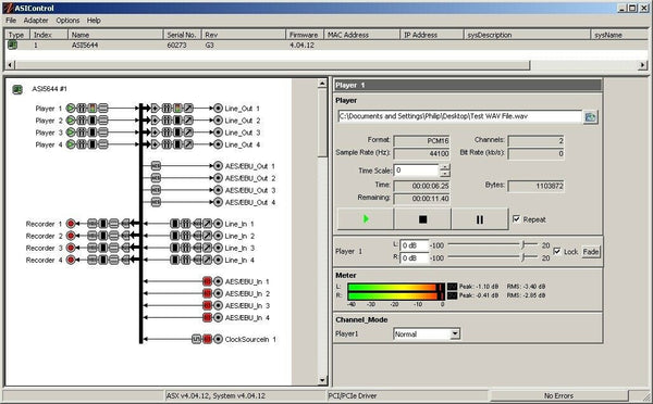 Audioscience ASI5644 Broadcast AES Digital & Balanced Analog Audio Sound Card [Used]-www.prostudioconnection.com