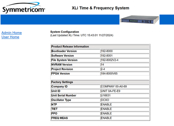 Symmetricom XLi GPS OCXO 10MHz Oscillator NTP Time Server w/ PPO TIET Freq Meas-www.prostudioconnection.com