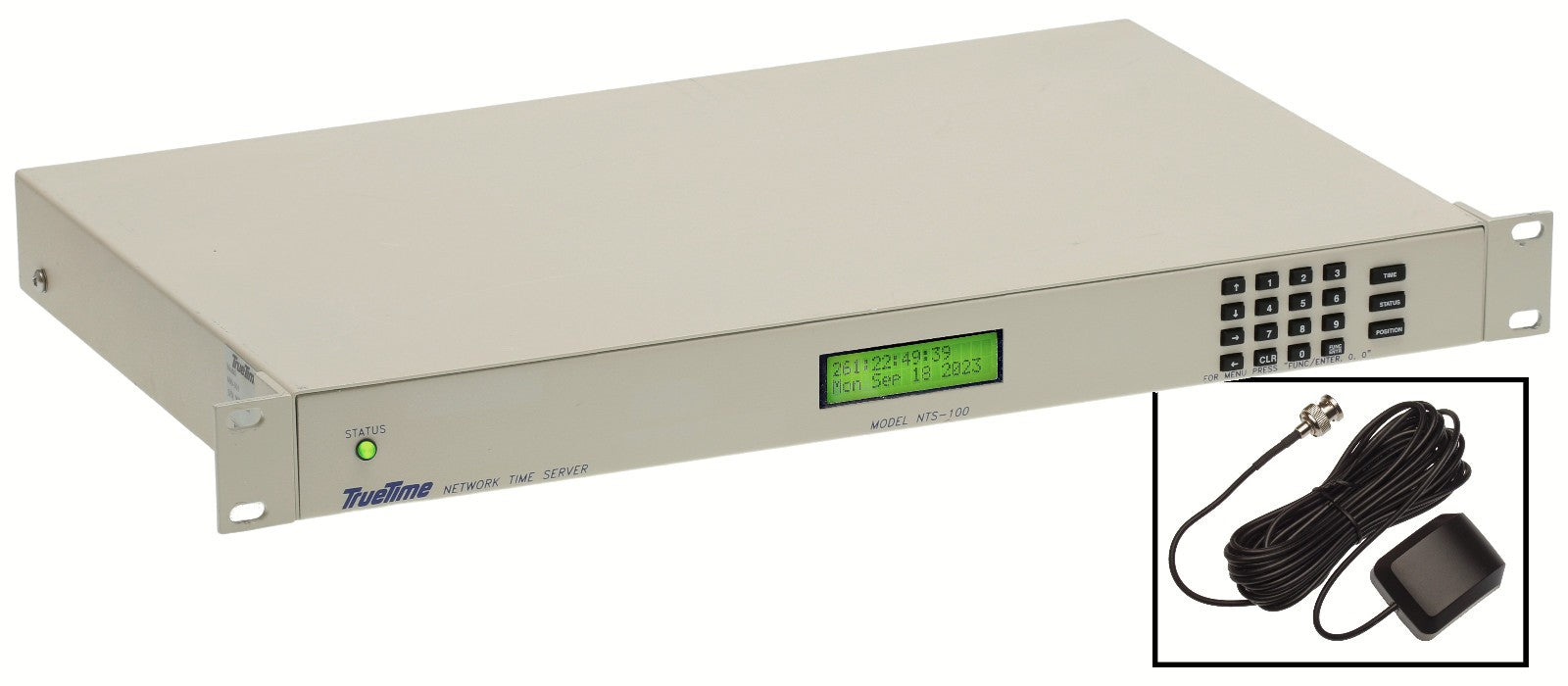 TrueTime Symmetricom NTS-100 GPS NTP Network Time Server Master Clock IRIG-B-www.prostudioconnection.com