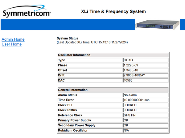 Symmetricom XLi GPS OCXO 10MHz Oscillator NTP Time Server w/ PPO TIET Freq Meas-www.prostudioconnection.com