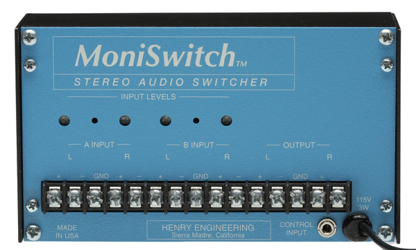 Henry Engineering MoniSwitch Studio Stereo Headphones Audio Source Switcher GPI [Used]-www.prostudioconnection.com