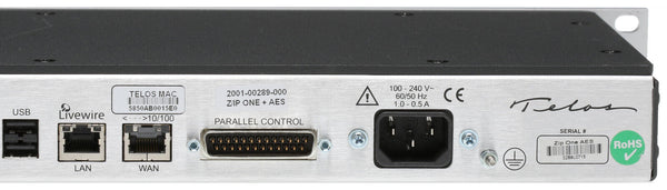 Telos Z/IP ONE w/ AES Remote Audio Over IP Codec Internet Transmission Endpoint-www.prostudioconnection.com