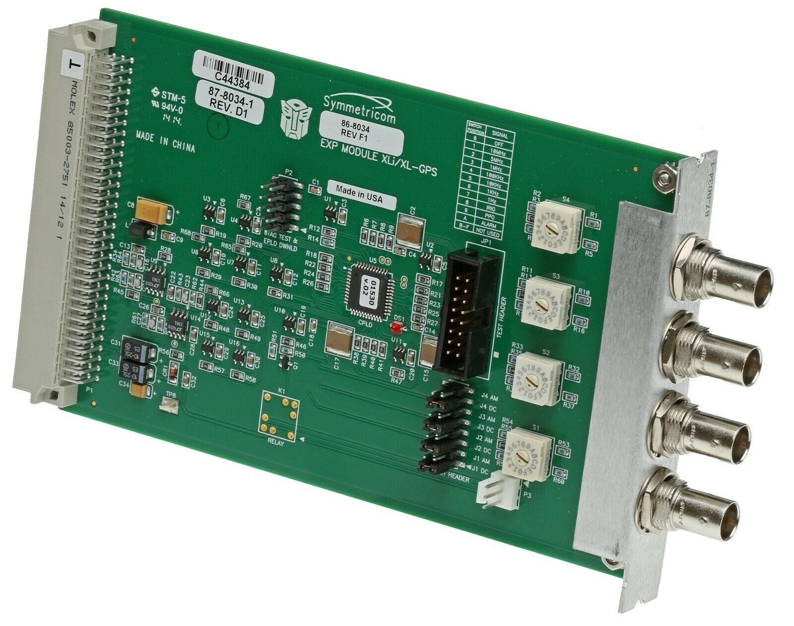 TrueTime Symmetricom 87-8034-1 XLi XL-GPS Frequency & IRIG-B Expansion Module [Refurbished]-www.prostudioconnection.com