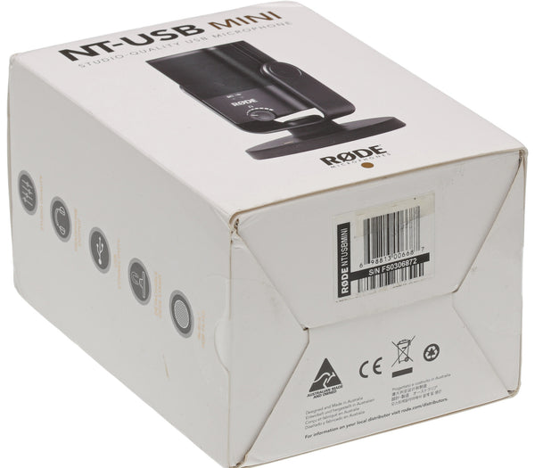 Rode NT-USB MINI Studio Quality Microphone w/ Direct Headphone Monitoring - NEW-www.prostudioconnection.com
