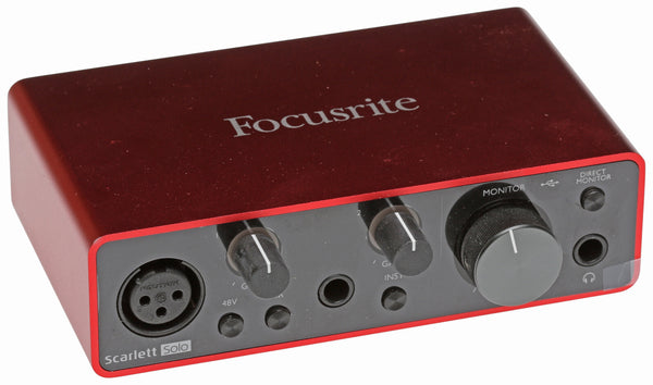 Focusrite Scarlett Solo USB Audio Interface Mic Preamp (Gen 3) - NEW OPEN BOX-www.prostudioconnection.com