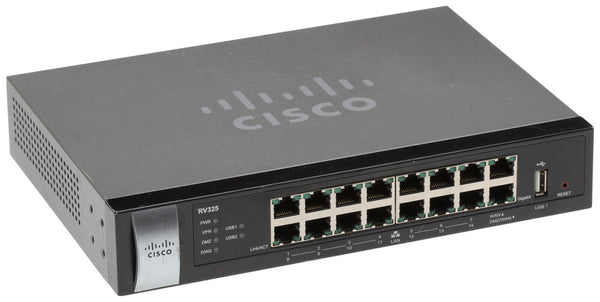 Cisco RV-325 14 Port Gigabit Wired VPN Router OpenVPN SPI Firewall IPSec RV325 [Used]-www.prostudioconnection.com