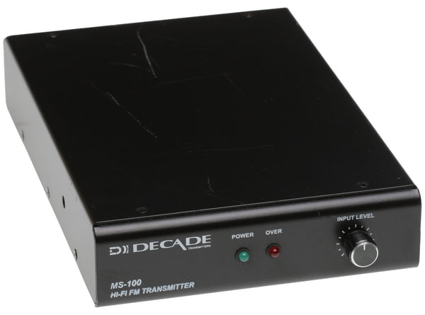 Decade MS-100 FM Mono Professional Low Power Audio Transmitter PL-259 SO-239-www.prostudioconnection.com