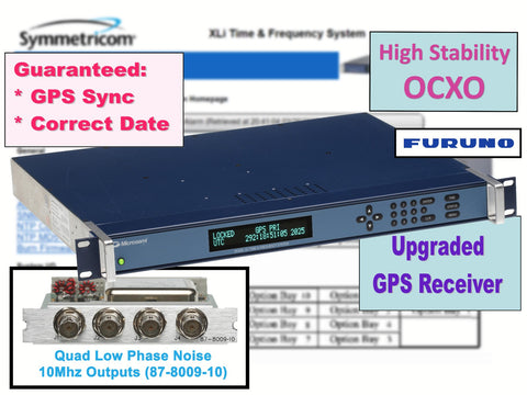 Symmetricom XLi High Stab. OCXO UPGRADED GPS 10MHz Oscillator NTP Time Server-www.prostudioconnection.com