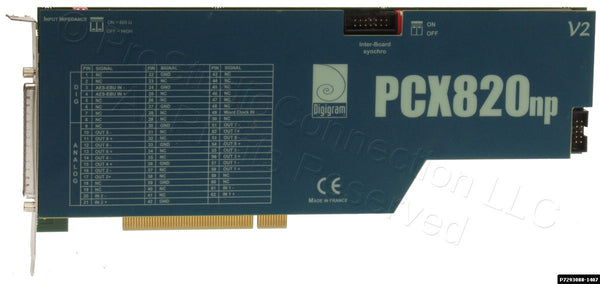 Digigram PCX820np V2 AES/EBU Digital Balanced Analog Broadcast Audio Sound Card [Refurbished]-www.prostudioconnection.com