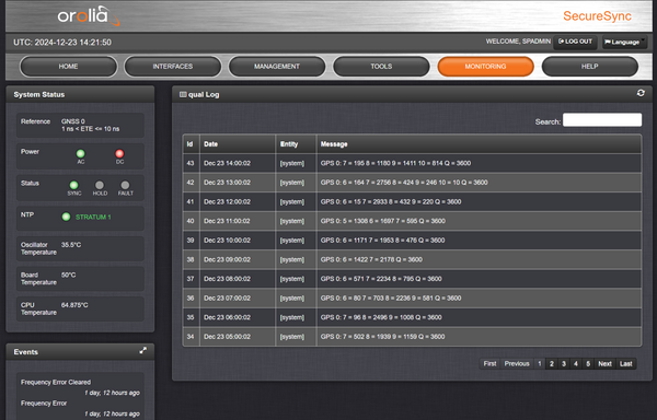 Spectracom SecureSync 213 OCXO NTP Network Time Server GPS 10MHz Oscillator-www.prostudioconnection.com