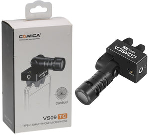 Comica Audio CVM-VS09 TC Camera-Mount Cardioid Microphone USB Type-C for Android-www.prostudioconnection.com