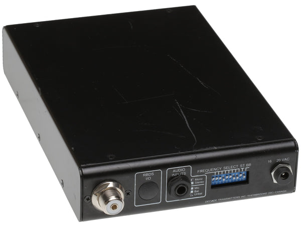 Decade MS-100 FM Mono Professional Low Power Audio Transmitter PL-259 SO-239-www.prostudioconnection.com