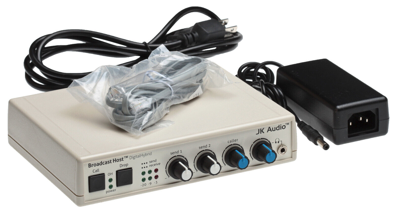 JK Audio Broadcast Host Digital Hybrid Audio Console Phone Line Interface IFB-www.prostudioconnection.com
