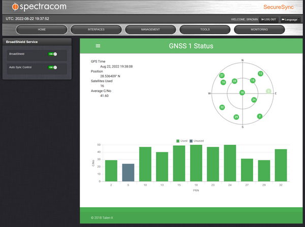 Spectracom SecureSync 213 BroadShield OCXO GPS GLONASS NTP Network Time Server-www.prostudioconnection.com