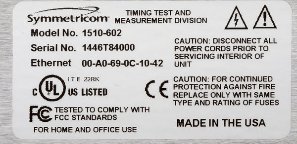 Symmetricom XLi High Stab. OCXO UPGRADED GPS 10MHz NTP Time Server NEW OPEN BOX!-www.prostudioconnection.com