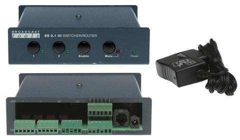 Broadcast Tools SS 2.1 III 2 Channel Balanced Stereo Audio Switcher *NO SERIAL* [Used]-www.prostudioconnection.com