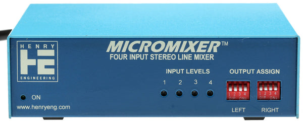 Henry Engineering MicroMixer 4 Stereo Channel Utility Mixer for Balanced Audio-www.prostudioconnection.com