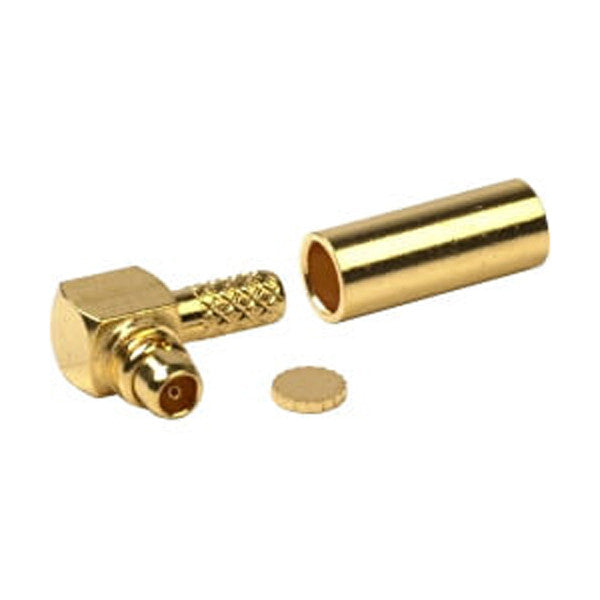 Amphenol Right Angle RP-MMCX WiFi Male Crimp Plug Reverse Polarity 262103RP NEW [New]-www.prostudioconnection.com