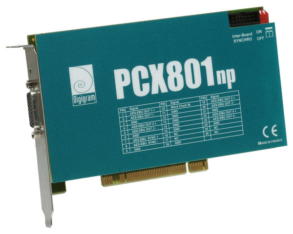 Digigram PCX801np AES/EBU Digital Audio Broadcast Multichannel Sound Card (NEW)-www.prostudioconnection.com