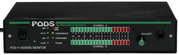 Ward Beck PODS POD-11 AES Digital Audio Monitor Balanced Analog DAC Converter-www.prostudioconnection.com