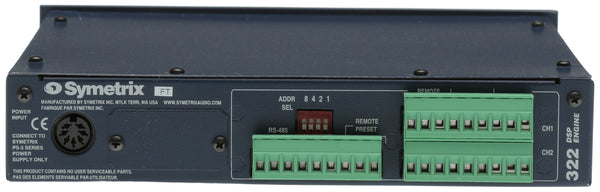 Symetrix 322 DSP Digital Audio Dynamics Processor AGC Auto/Remote Gain Control [Used]-www.prostudioconnection.com