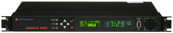 Spectracom 9483 OCXO GPS NENA ASCII NetClock NTP Network Time Server 10MHz 1PPS-www.prostudioconnection.com