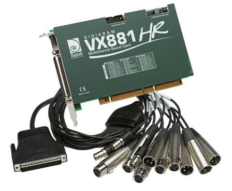 Digigram VX881HR Quad AES Digital Multichannel Broadcast Sound Card w XLR Cables-www.prostudioconnection.com