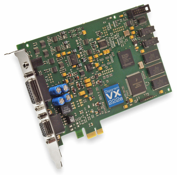 Digigram VX222e 24bit 192KHz AES Digital Broadcast Audio PCIe Card w/ XLR Cables [Refurbished]-www.prostudioconnection.com