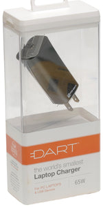 FINsix Dart 65W Gunmetal Compact Lightweight Travel Laptop Charger w/ Tips - NEW-www.prostudioconnection.com
