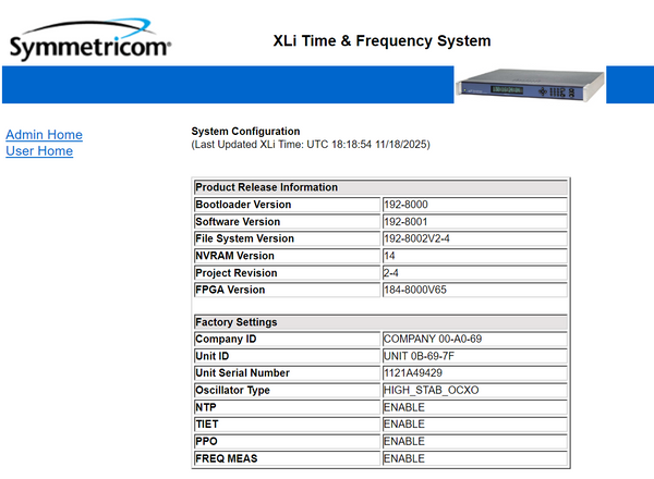 Symmetricom XLi High Stab. OCXO UPGRADED GPS 10MHz Oscillator NTP Time Server-www.prostudioconnection.com