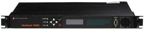 Spectracom 9483 OCXO GPS NENA ASCII NetClock NTP Network Time Server 10MHz 1PPS-www.prostudioconnection.com