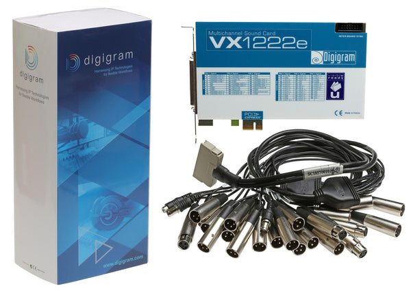 NEW Digigram VX1222e 12 Channel AES Digital/Analog 192kHz Broadcast Sound Card-www.prostudioconnection.com