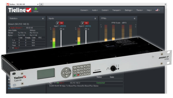 Tieline Bridge-IT XTRA TLB5150 Audio Over IP Codec Internet AoIP SIP Endpoint-www.prostudioconnection.com