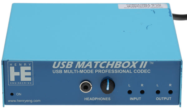 Henry Engineering USB Matchbox II Broadcast AES Digital & Balanced Analog Audio [Used]-www.prostudioconnection.com