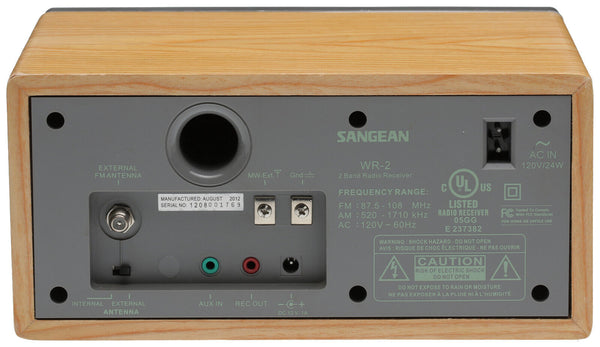 Sangean WR-2 Tabletop AM/FM/RDS Radio Receiver LCD Digital Tuner Walnut - EXLNT [Used]-www.prostudioconnection.com