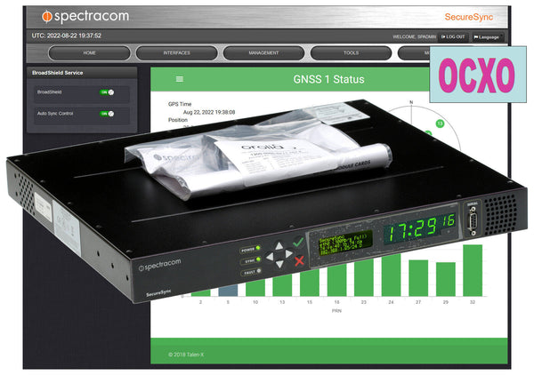 Spectracom SecureSync 213 BroadShield OCXO GPS GLONASS NTP Network Time Server-www.prostudioconnection.com